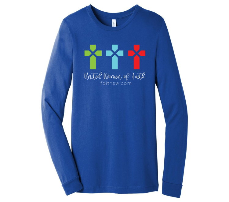 United Women of Faith Three Crosses Long Sleeve Tee