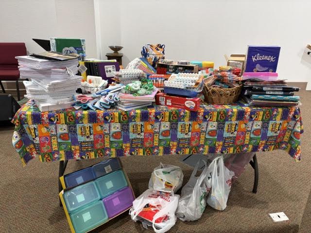 School supplies collected through Pack the Packs