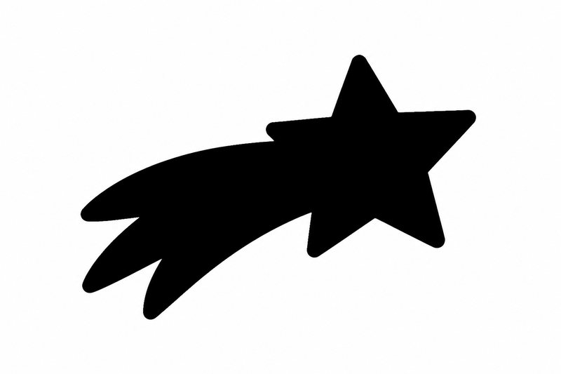 Shooting star whimsy, a stained-glass style puzzle piece