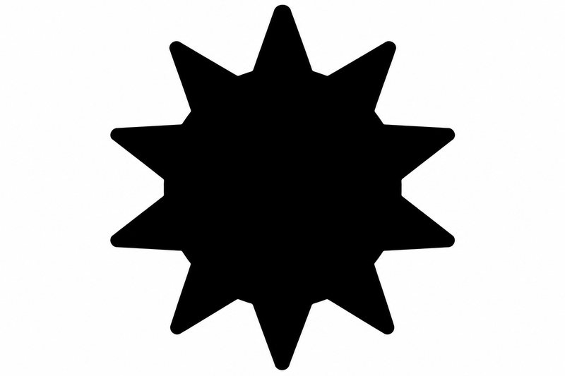 Sunburst whimsy, a stained-glass style puzzle piece